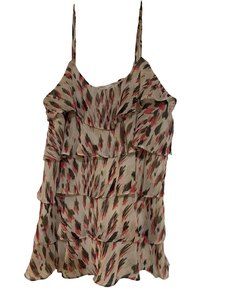 Candies Halter Top Pull Over Adjustable Straps Sz L White w/ Pink & Black Accent